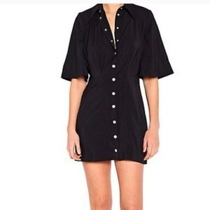 Ba&sh Cara Mini Dress Silver Snap
Button Front in black - Size XS - Brand New